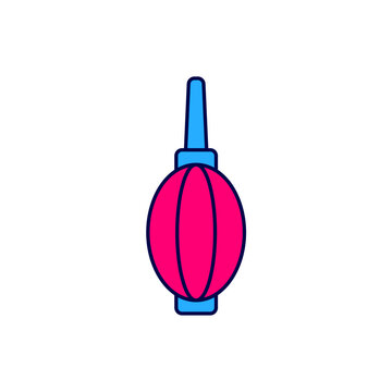 recommend clip art: Filled outline Dust blower icon isolated on white background. Air duster. Lens cleaner. Camera sensor cleaning. Vector