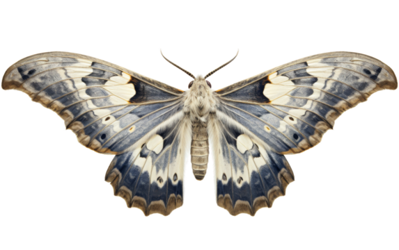 Artistic Interpretation Moth's Delicate Beauty on transparent background