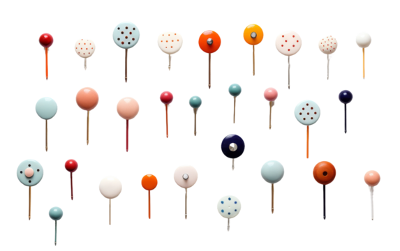 Artistic Push Pins A Legacy Tribute on transparent background
