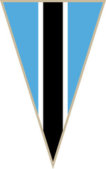 Botswana triangular flag