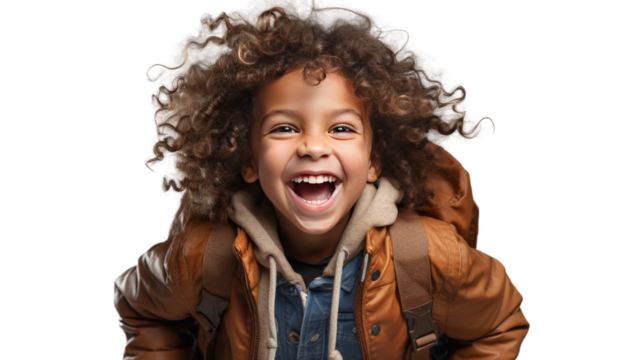 Adventure-Ready School-Aged Child on transparent background