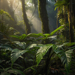 Photo of a rainforest.