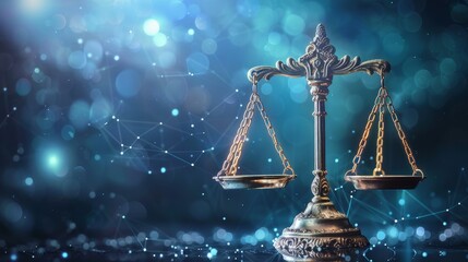Crypto Regulation and Privacy Rights: A balance scale weighing crypto regulation against digital privacy rights. - obrazy, fototapety, plakaty