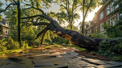 Nature's Force - The Impact of Summer Storms on the Mighty and the Fallen Trees