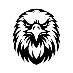 Eagle head logo vector silhouette isolated on white background 
