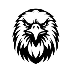 Obraz premium Eagle head logo vector silhouette isolated on white background 
