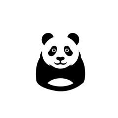 panda bear logo vector art on white background 