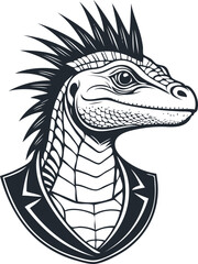 Punk iguana, Vector illustration - 748765589