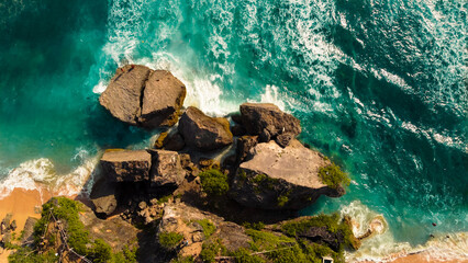 The beauty of the waves on the beach