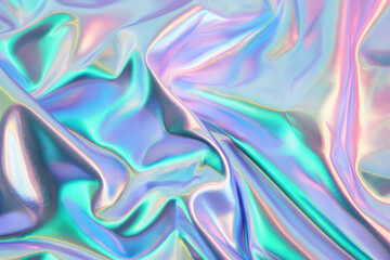 Holographic texture that embodies the essence of minimalism, using a palette of iridescent colors