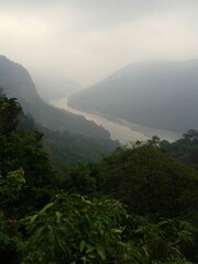 misty morning in the mountains