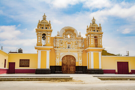 Church of the town of El Carmen, Chincha in Peru.