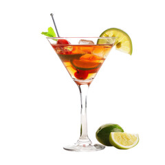 Cocktail isolated on transparent png.