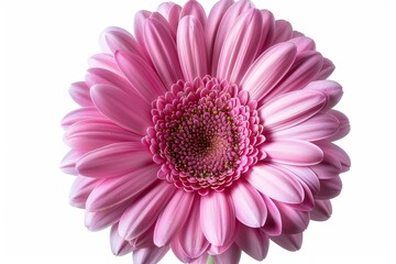 Violet-pink gerbera flower on white isolated background with clipping path. Closeup. For design.