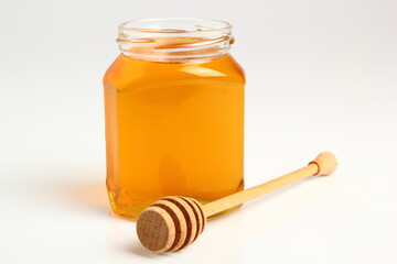 Jar of Honey with Honey Dipper
