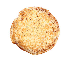 Yeast crepe. Directly Above.
