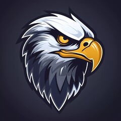 Eagle head mascot vector with logo illustration. generative ai