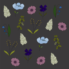 Naklejka premium Delicate floral pattern