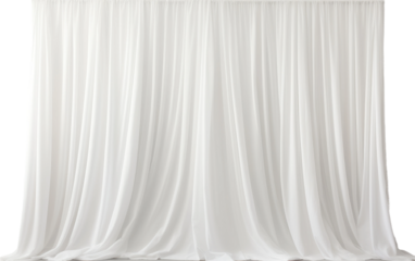 Linen Curtains Isolated on Transparent Background