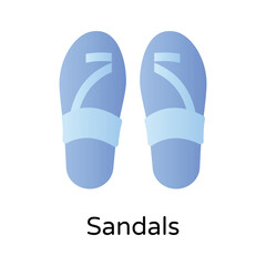 Visually perfect premium icon of ladies sandals in trendy style