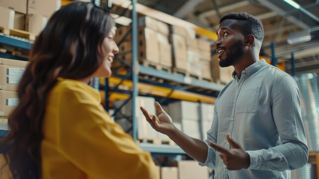 Collaborative logistics meeting with a diverse team discussing shipment strategies