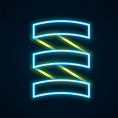 Glowing neon line Sports nutrition bodybuilding proteine power drink and food icon isolated on black background. Colorful outline concept. Vector