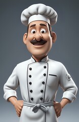 3D illustration of a chef made with Generative AI