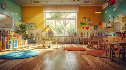 Designing Inspirational Interiors for Kindergartens and Nurseries - obrazy, fototapety, plakaty