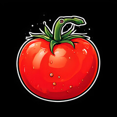 tomato with drops