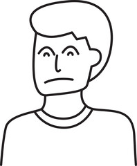 Nervous Boy Character Avatar