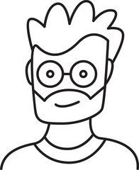 Beard Man Character Avatar
