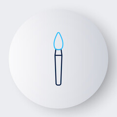 Line Paint brush icon isolated on white background. Colorful outline concept. Vector