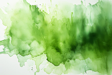 Dark green watercolor texture splash on wall white. Background Abstract Texture. Spread throughout area. Work white on wall art. Realistic color clipart template pattern