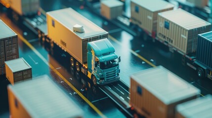 Real-time tracking of goods in transit for an optimized supply chain. - obrazy, fototapety, plakaty