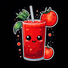 glass of strawberry juice