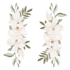 Wedding wreath of flowers and leaves