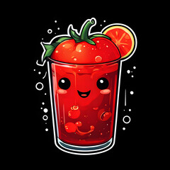 tomato juice in glass