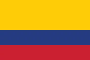 Deurstickers national flag of the Columbia © elenvd
