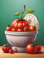 tomatoes in a basket