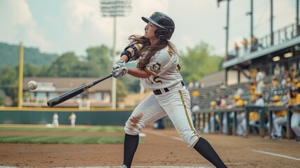 action shot, MLB women baseball game, pirates uniform, players on the back,