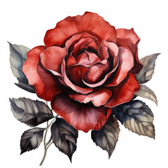 Transparent beautiful decorative rose clipart