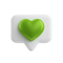 Reação de Coração Elemento 3D Isolado