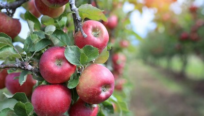 Apple orchard, picking apples on a fruit farm