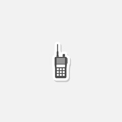 Walkie talkies icon sticker isolated on gray background © sljubisa