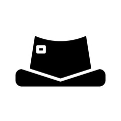 Cowboy Fashion Hat Glyph Icon