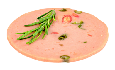 bologna sliced isolated