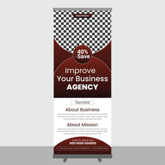 Unique Business ads roll up banner design