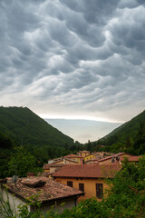 Serravalle di Chienti, Marche, Italy. A storm is coming