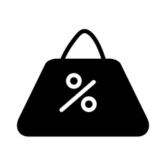 Bag Handbag Jute Glyph Icon