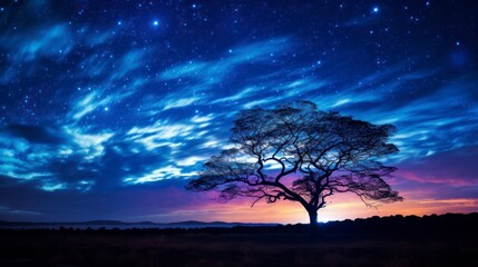 A Breathtaking Night Sky Spectacle, Ablaze with Starlight Against the Silent Darkness - obrazy, fototapety, plakaty